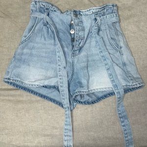 American Eagle tie Jean shorts size 2